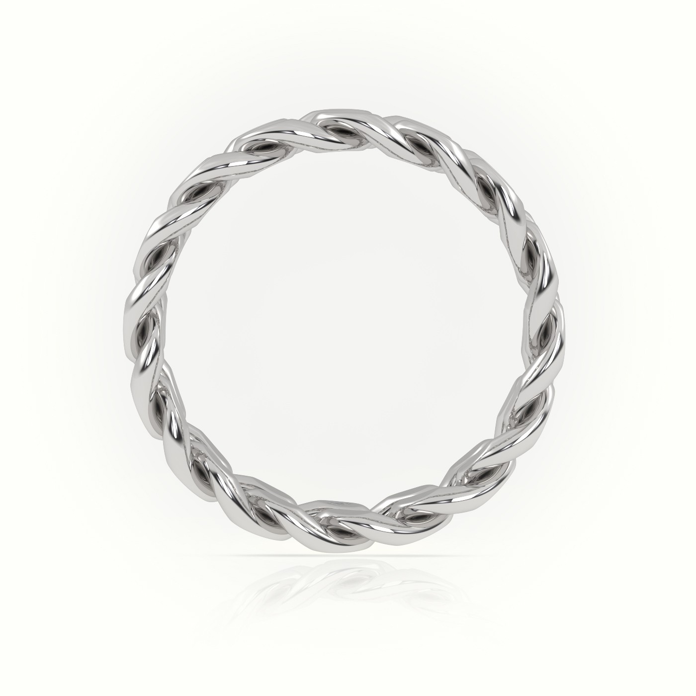 18k white gold  cuban plain ring 7mm Photos & images