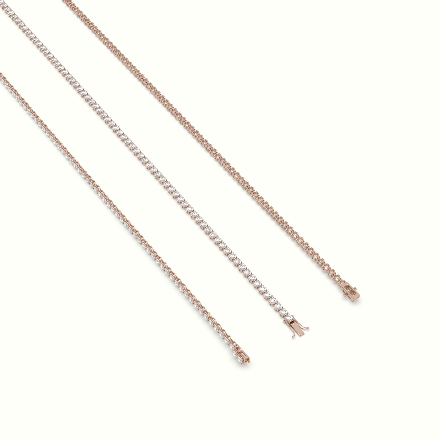 18k rose gold  tennis bracelet 1.86 carat diamonds Photos & images