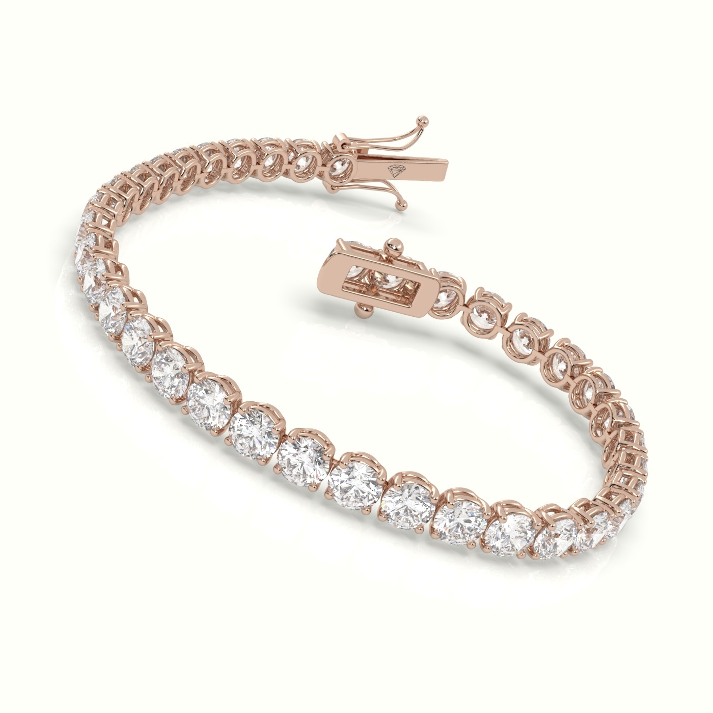 18k rose gold  tennis bracelet 12.95 carat diamonds Photos & images