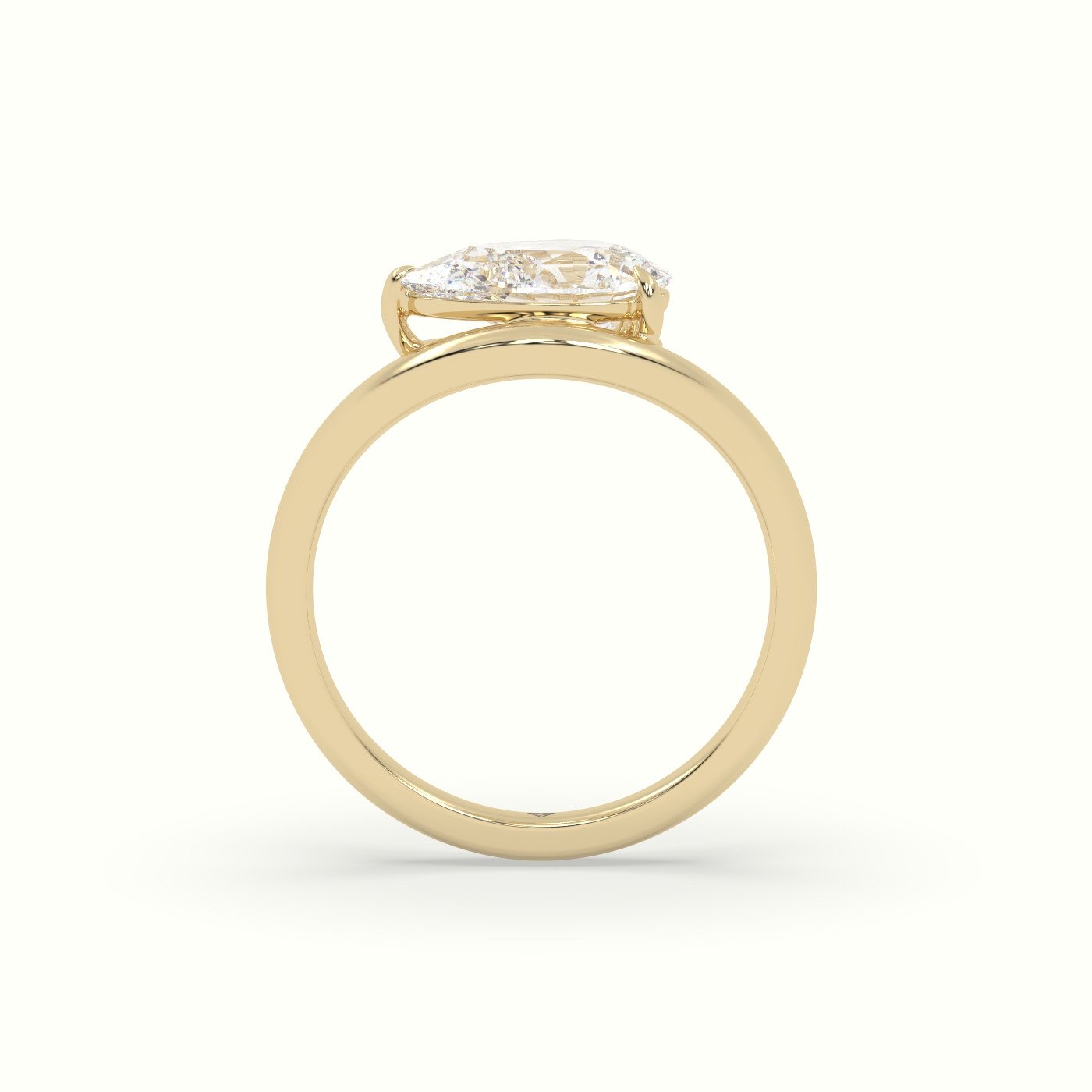 10k yellow gold pear diamond solitaire ring Photos & images