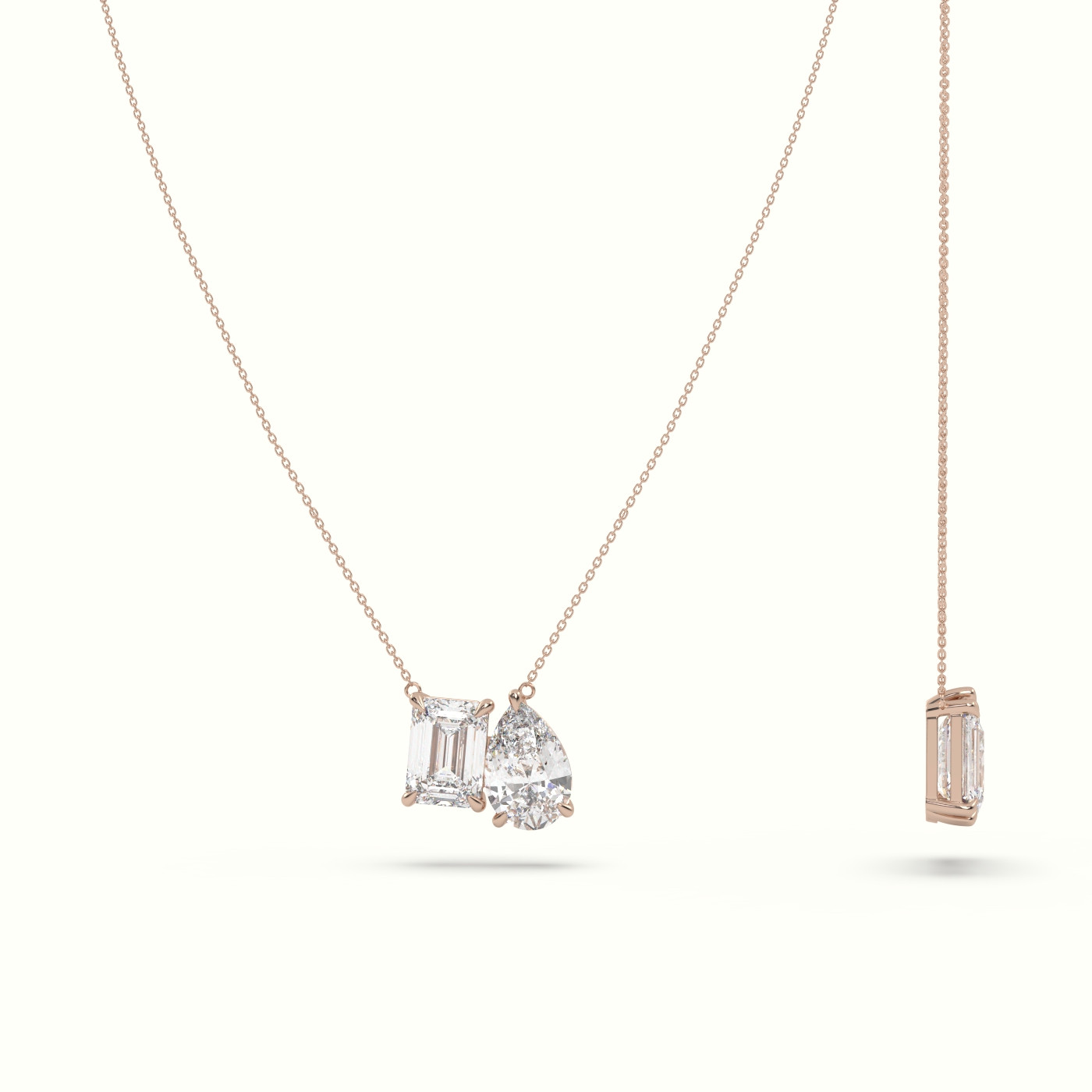 18k rosetoi et moi diamond pendant necklace Photos & images