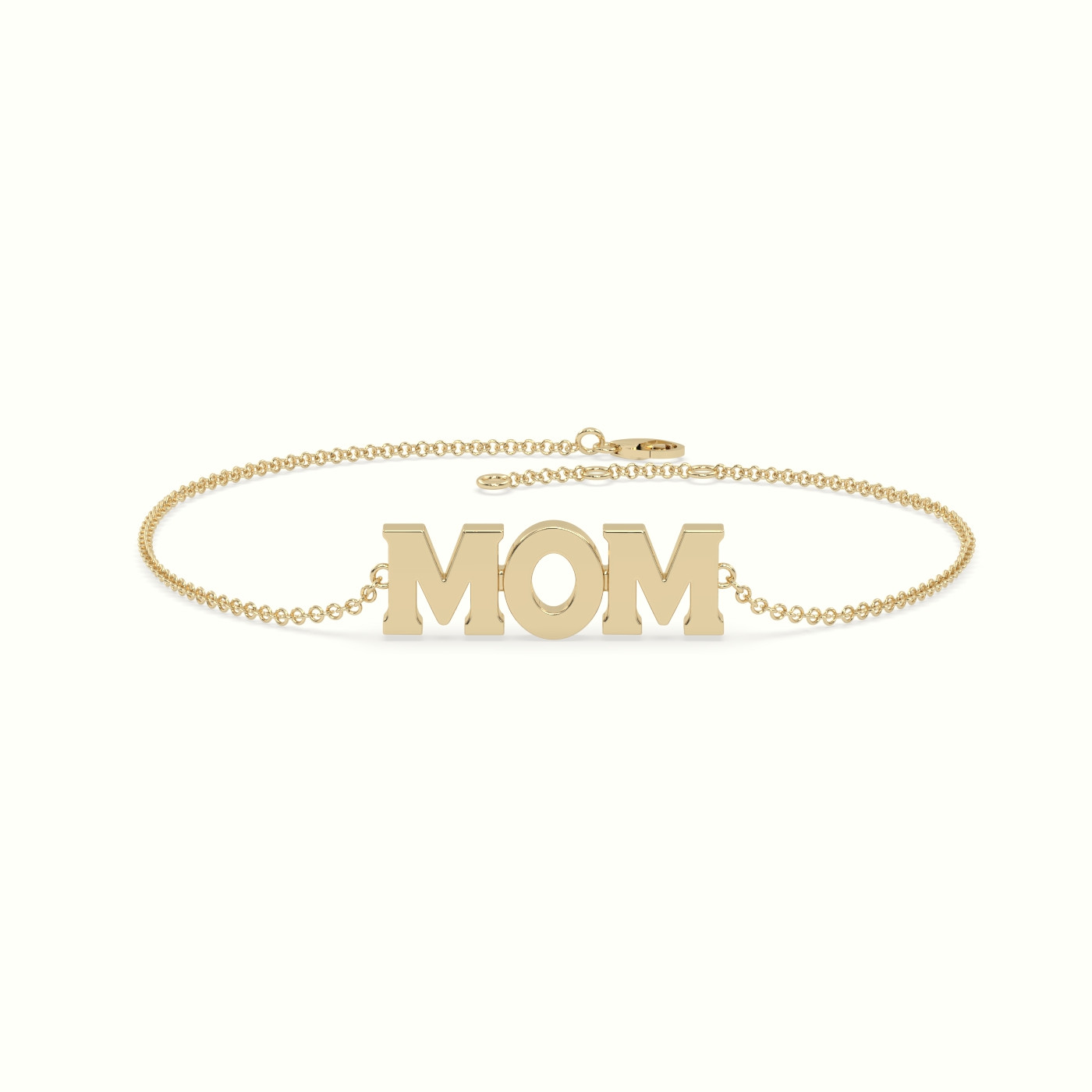 18k yellow gold mom bracelet