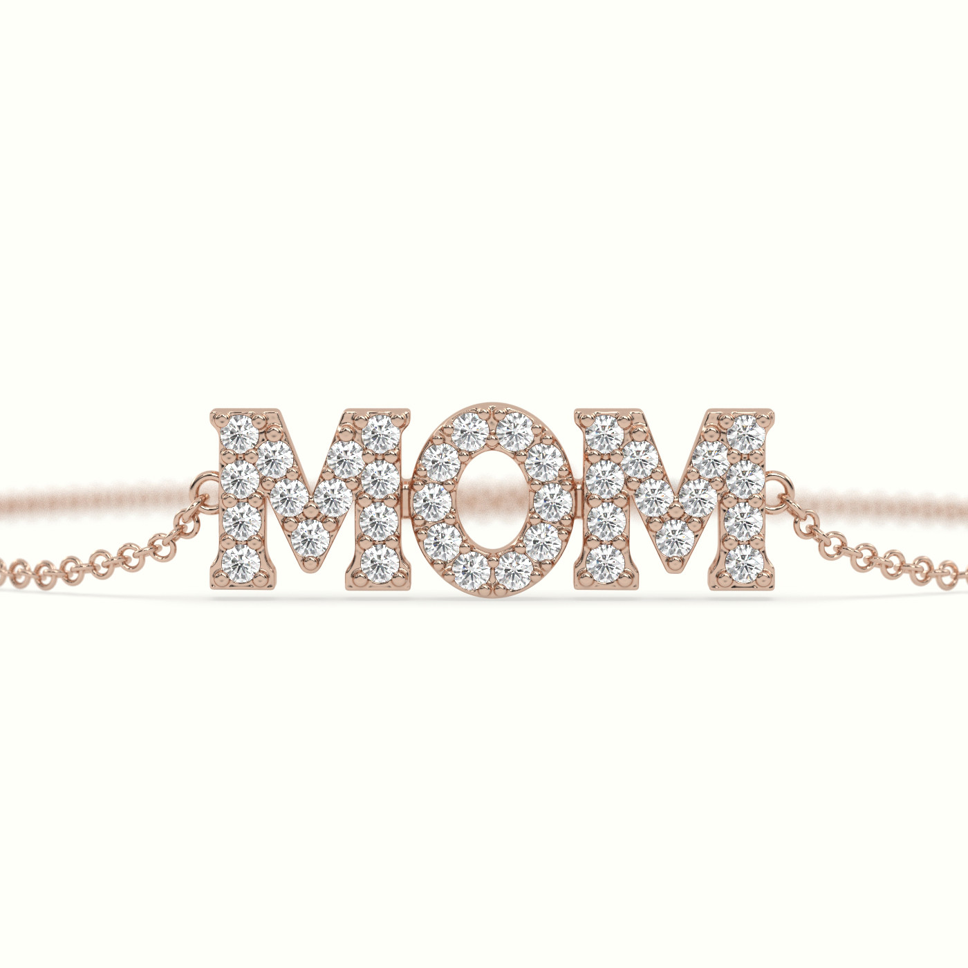 18k rose gold diamond mom bracelet Photos & images