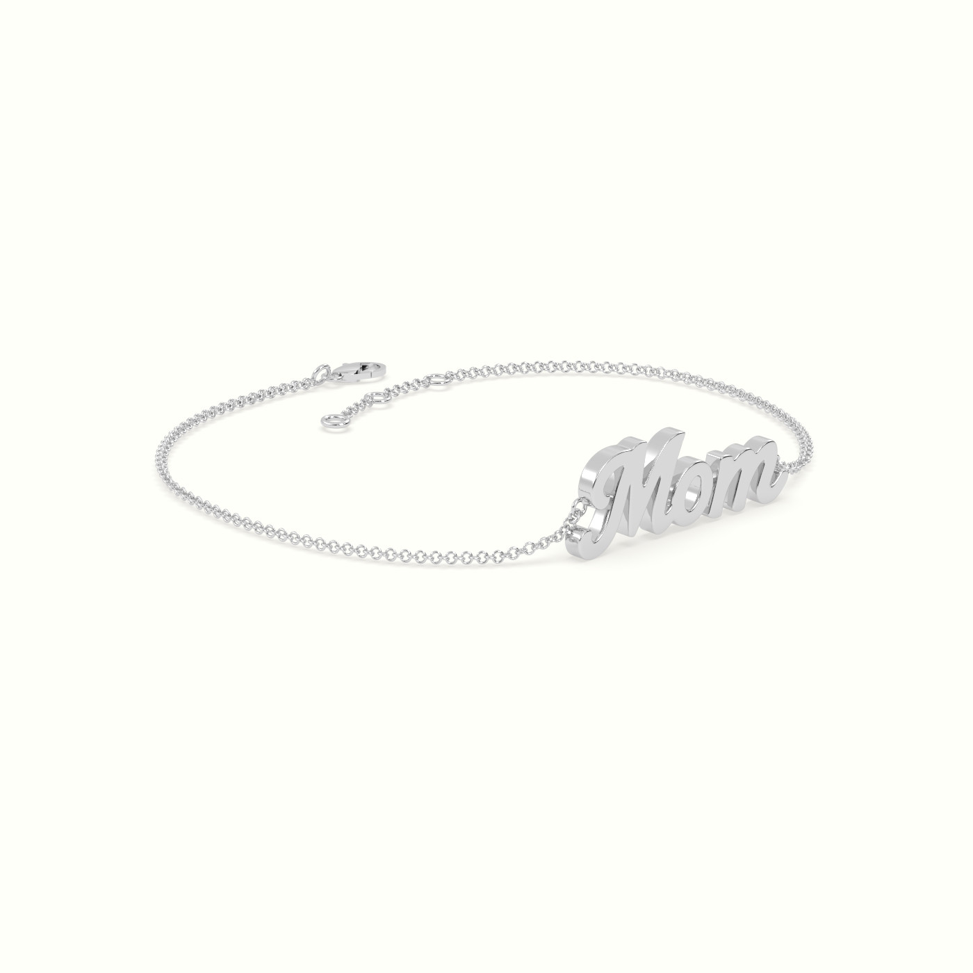 18k white gold mom bracelet Photos & images
