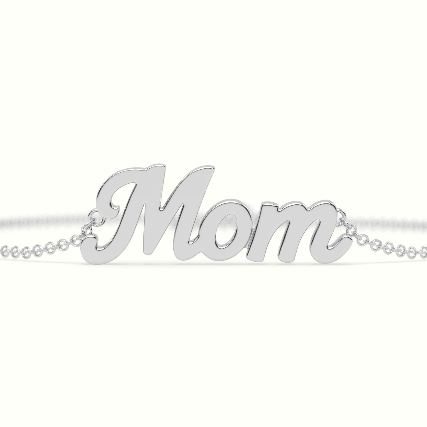 18k white gold mom bracelet Photos & images