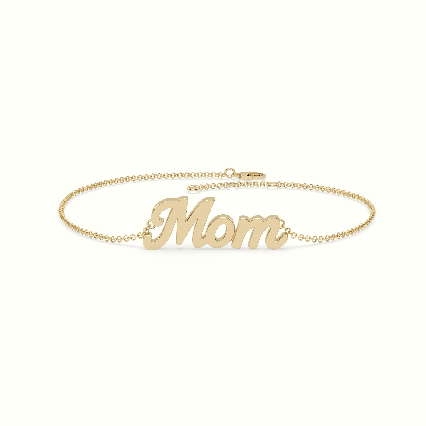 18k yellow gold mom bracelet