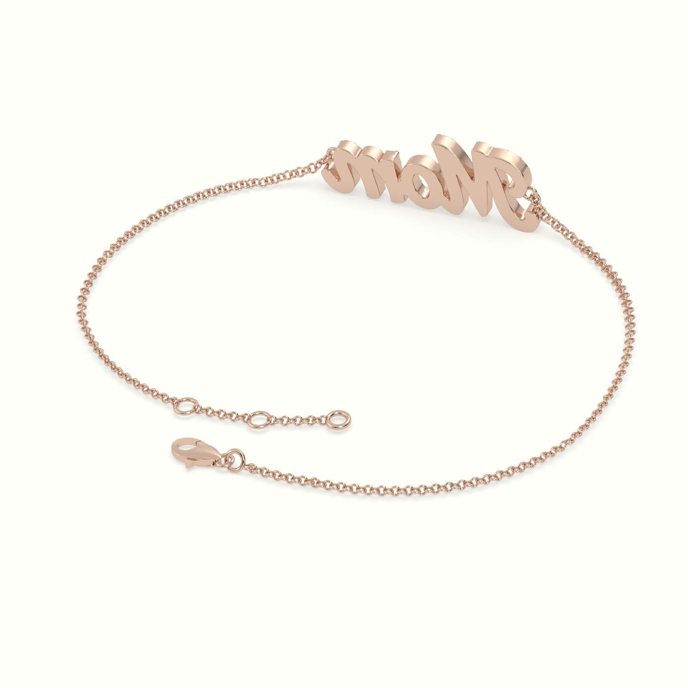 18k rose gold diamond mom bracelet Photos & images