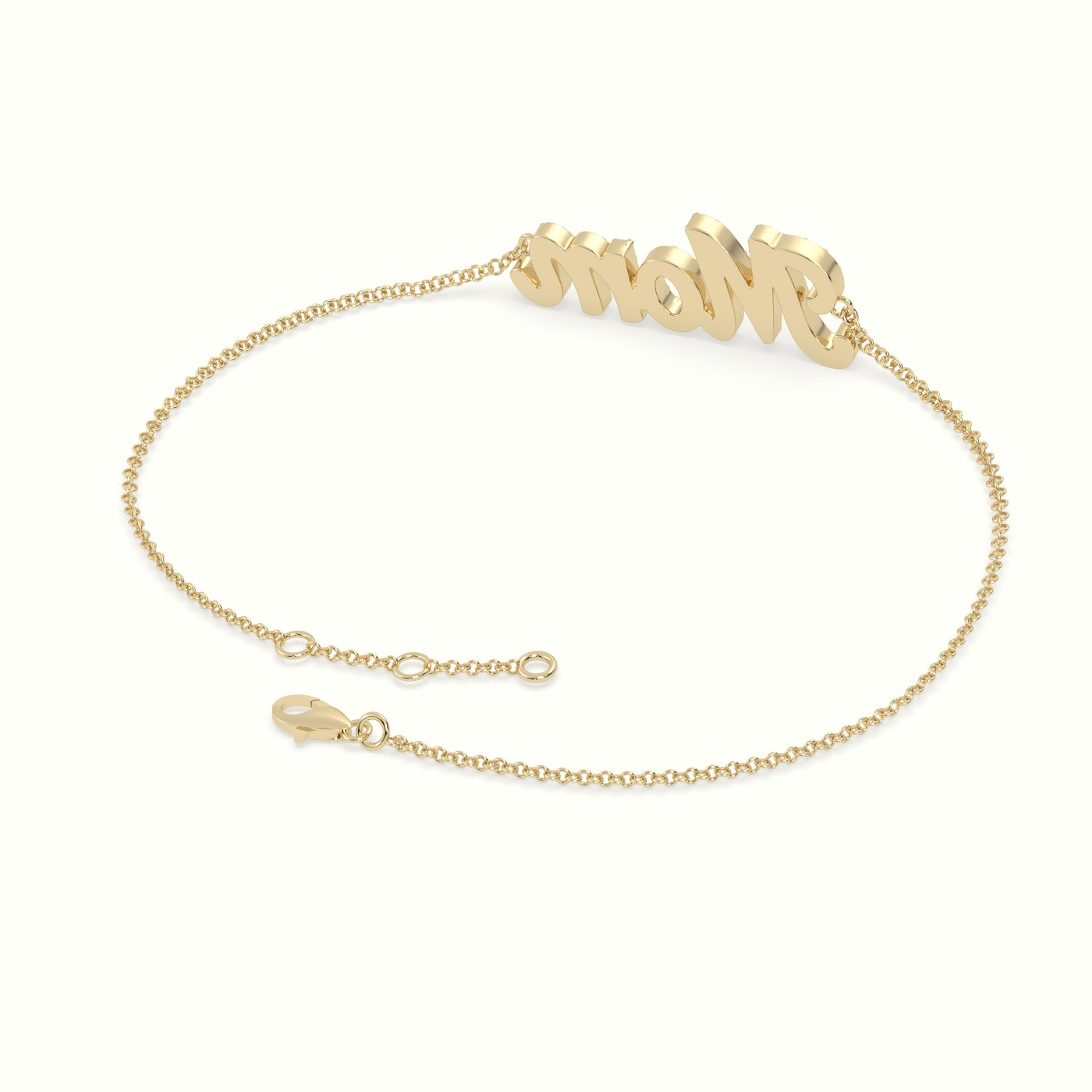 18k yellow gold diamond mom bracelet Photos & images