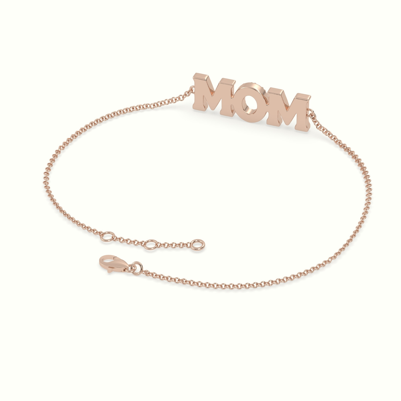 18k rose gold mom diamond bracelet Photos & images