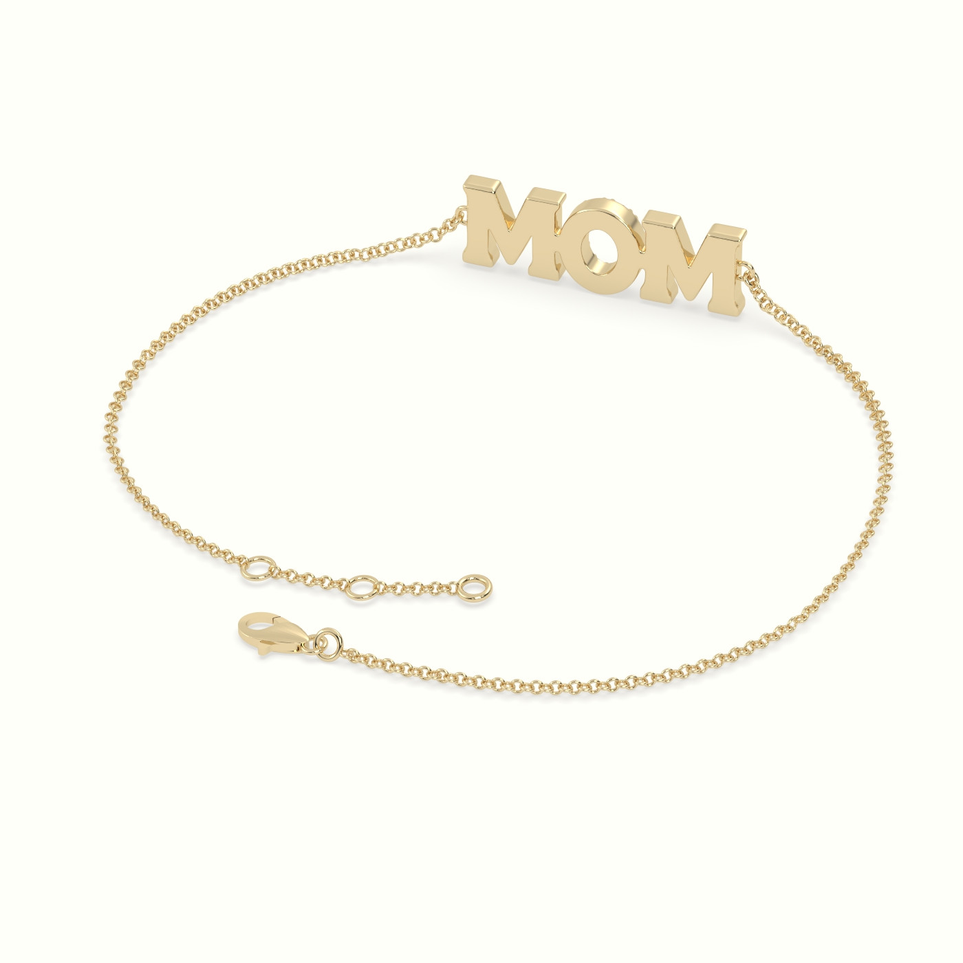 18k yellow gold mom diamond bracelet Photos & images