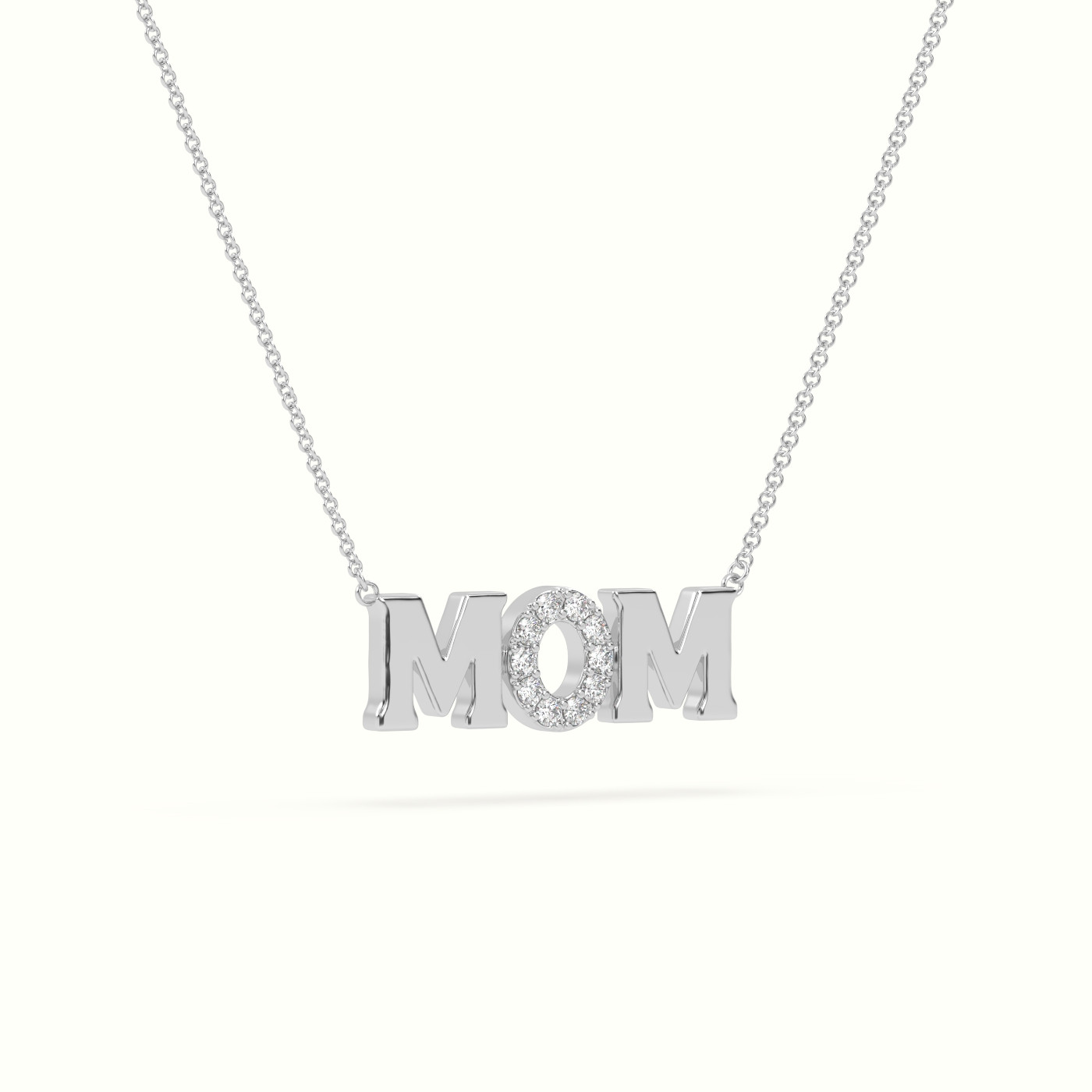 18k white gold mom diamond necklace Photos & images