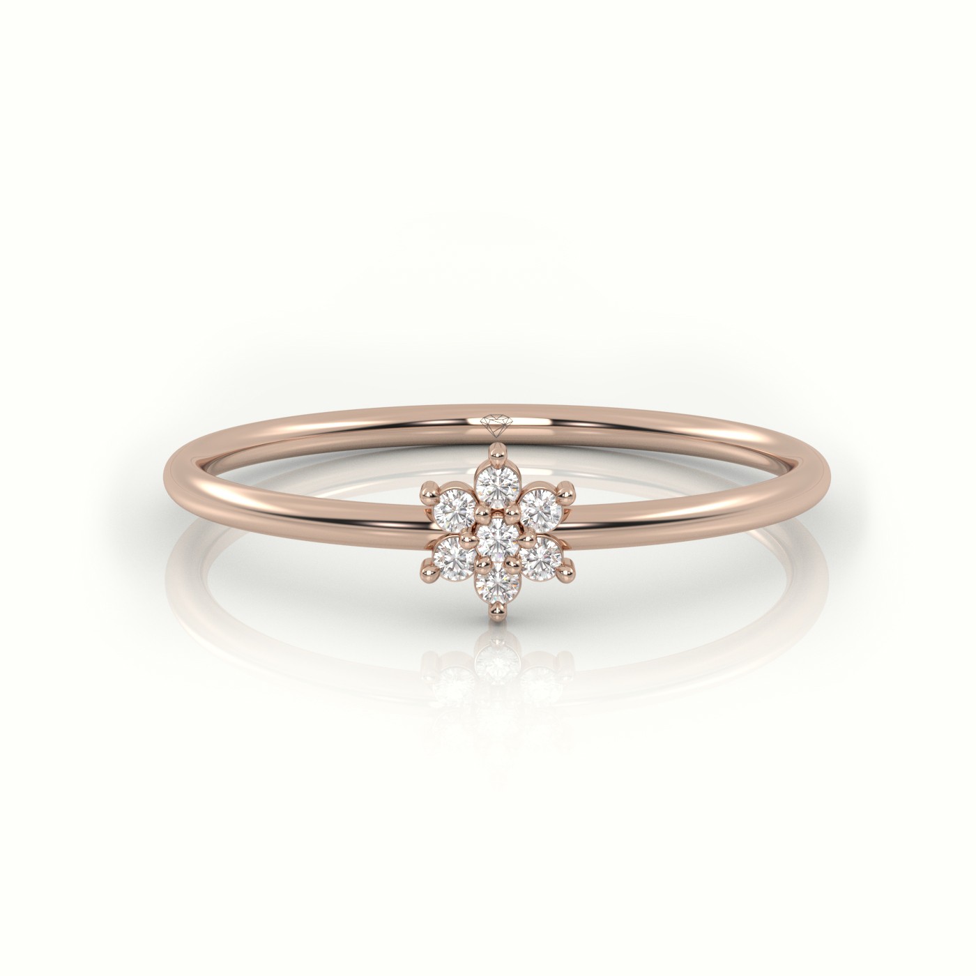 Round shape diamond women engagement ring